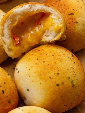 pimento cheese bombs with bite taken out